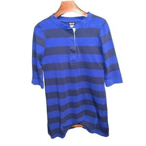 Patagonia Dress Womens Large Blue Sender Rugby Striped Cotton